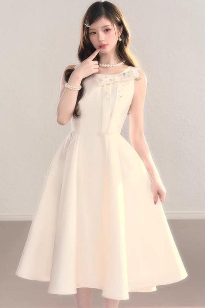 French Satin Bow Dress