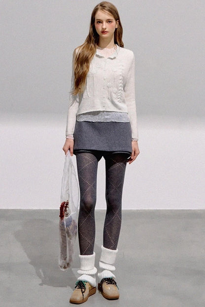 French Knitted Sweater Cardigan