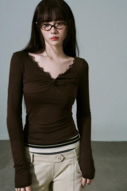 Twisted Lace Wool Top