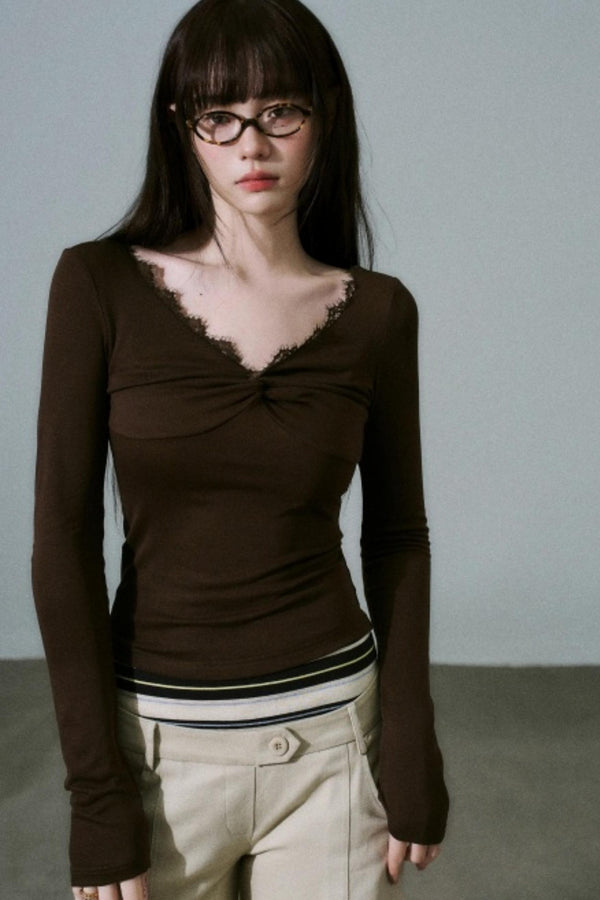 Twisted Lace Wool Top