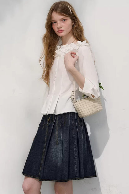 First Love Denim Skirt Set