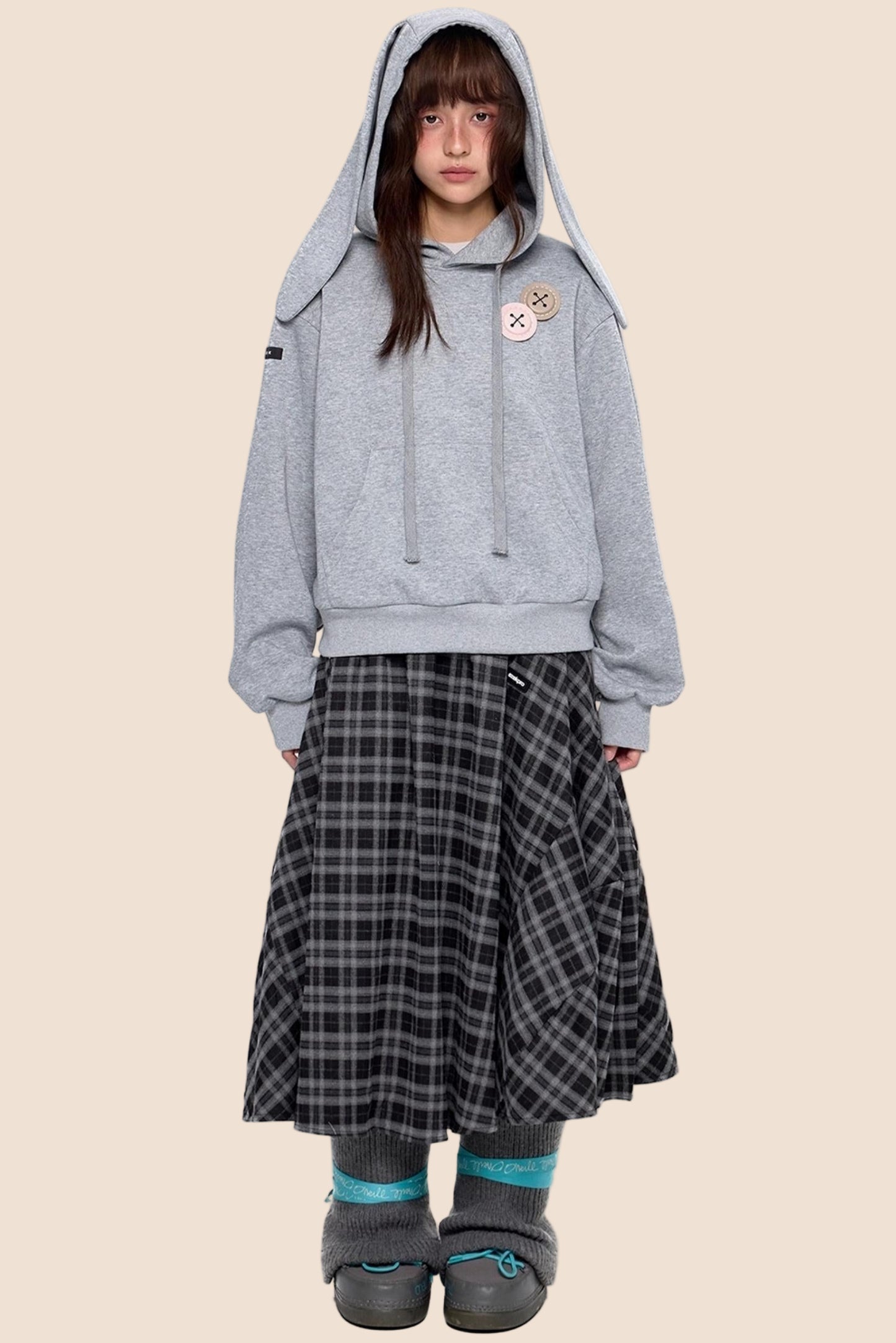 Retro Rabbit Drawstring Hoodie