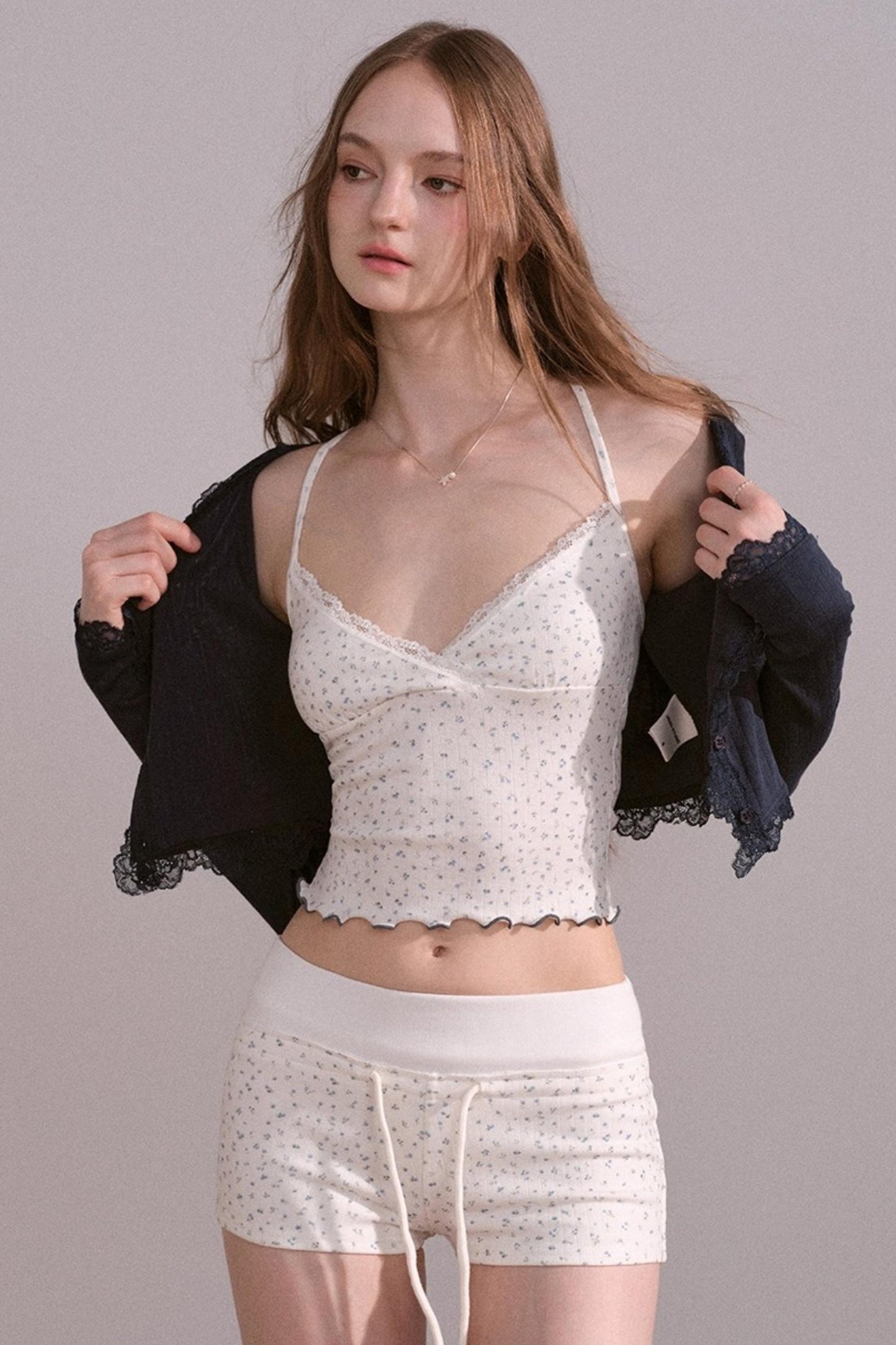 Autumn Floral Knitted Tops Set-Up