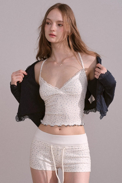 Autumn Floral Knitted Tops Set-Up