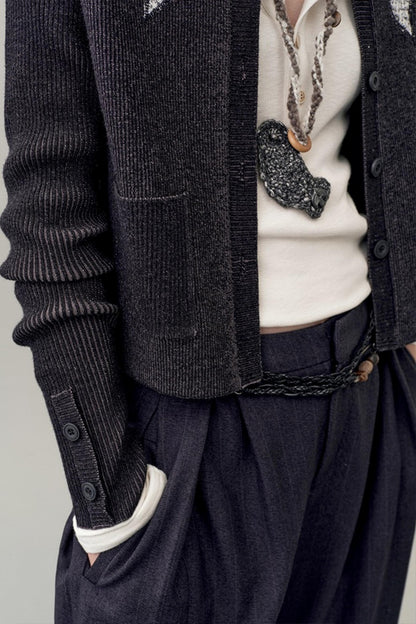 Feather Shadow Knitted Cardigan