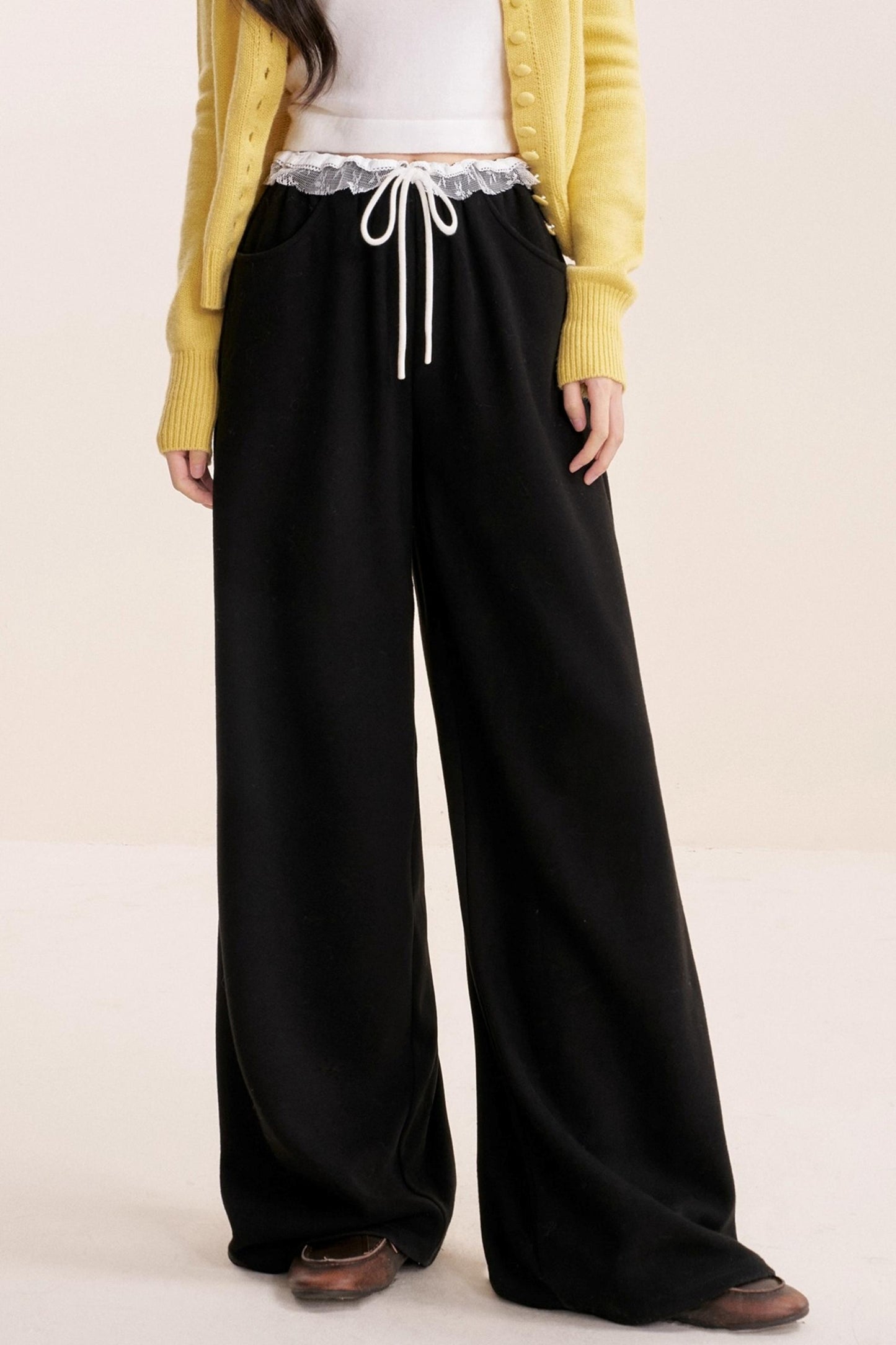 Romantic Lace Wide-Leg Pants