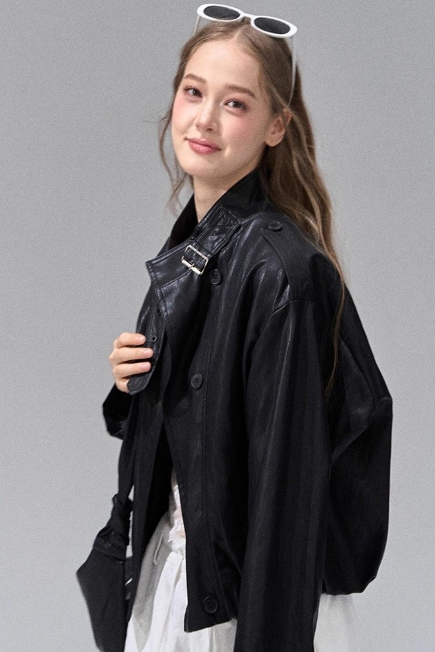 Black Leather Short Jacket