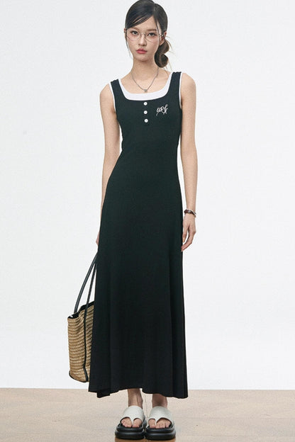 Summer Halter Maxi Dress With Shirt Set-Up