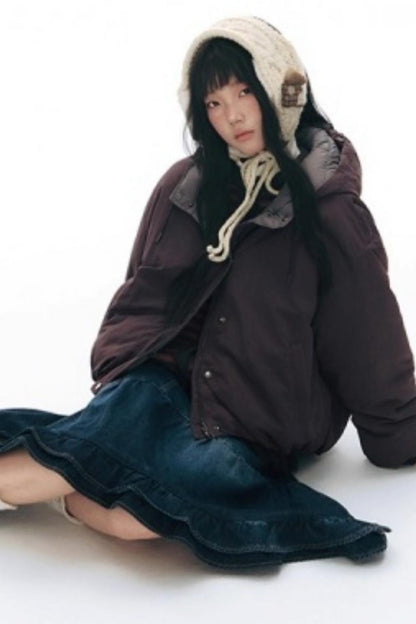 Vintage Lace Denim Skirt