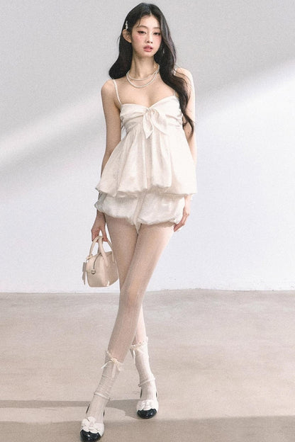 Floral Strap Two-Piece Summer Skirt Set-Up