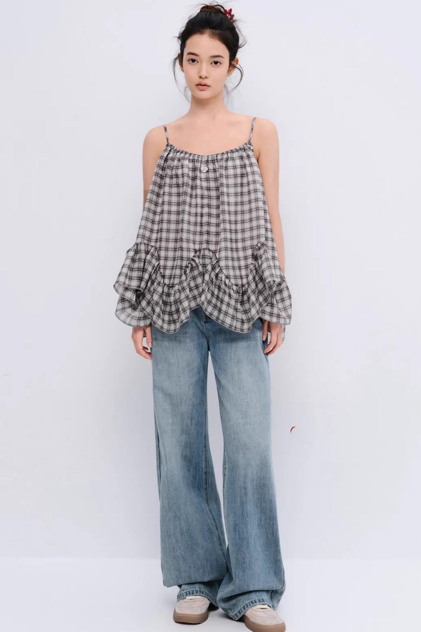 Wild Strawberry Plaid Camisole Top