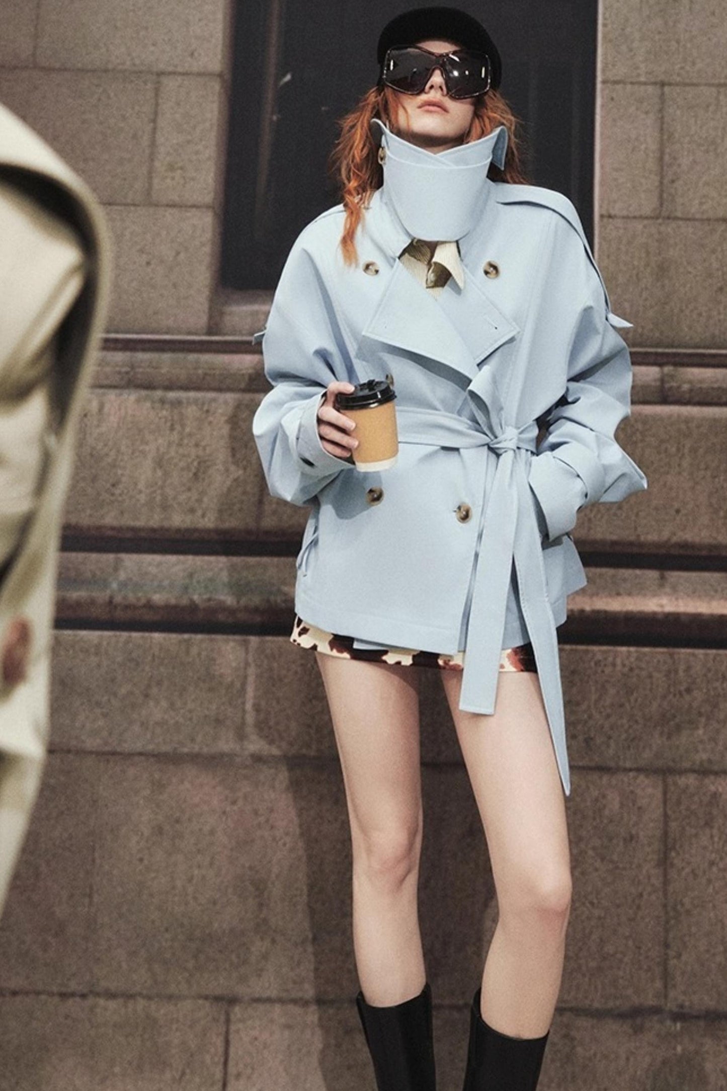 Classic Stand-Up Collar Trench Coat