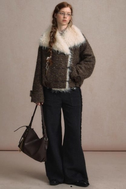 Lazy Drape Wide-Leg Pants