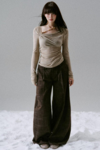 Lyocell Wool Beaded T-Shirt