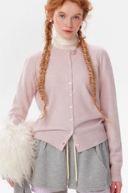 Multi-Color Snowflake Knitted Cardigan