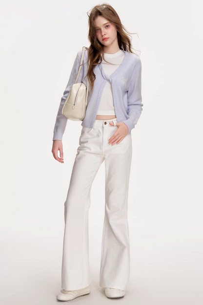 Hand-Embroidered Wool Cardigan