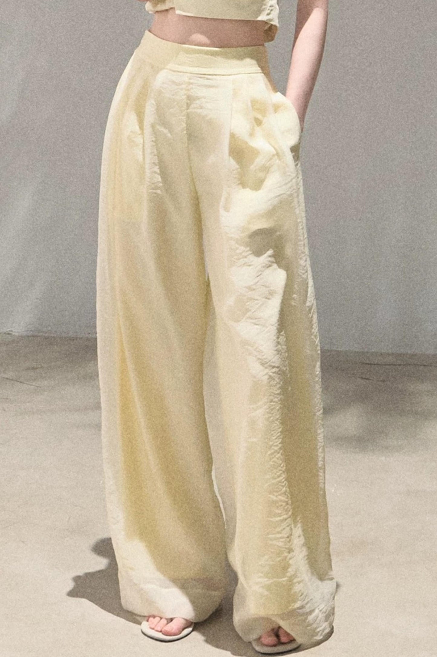 Old-Money-Netz-Hose mit weitem Bein