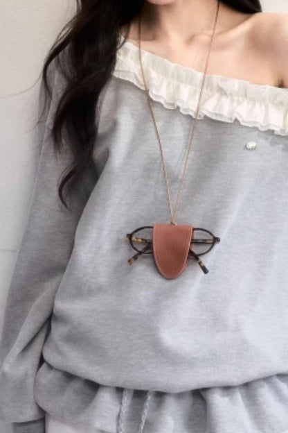 Lace-Up Drawstring Sweatshirt