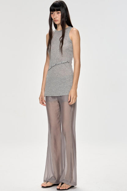 Low-Waist Wide-Leg Trousers