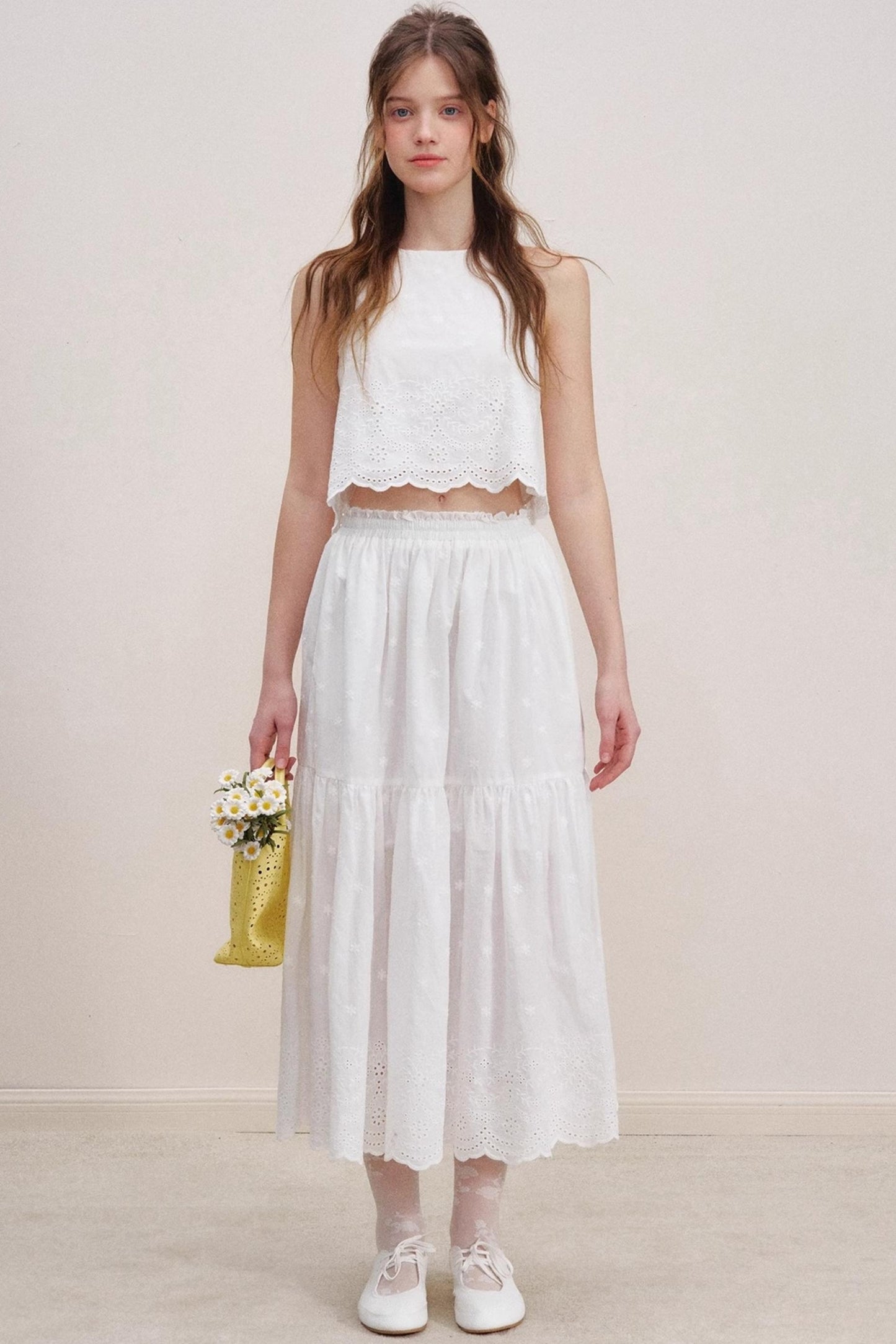 White Lace Halter Vest