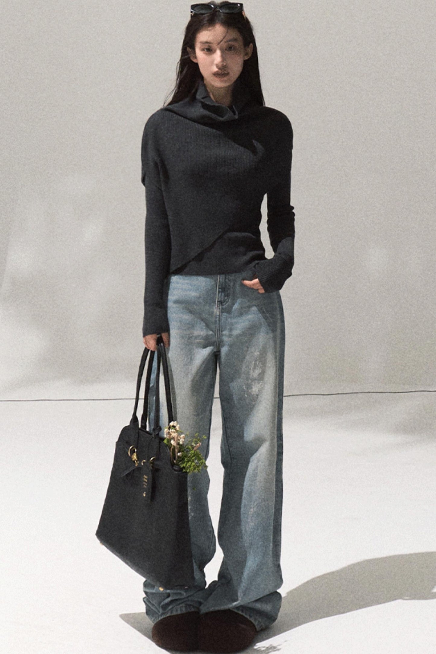 Moonlit Wool Knit Sweater