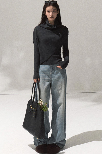 Moonlit Wool Knit Sweater