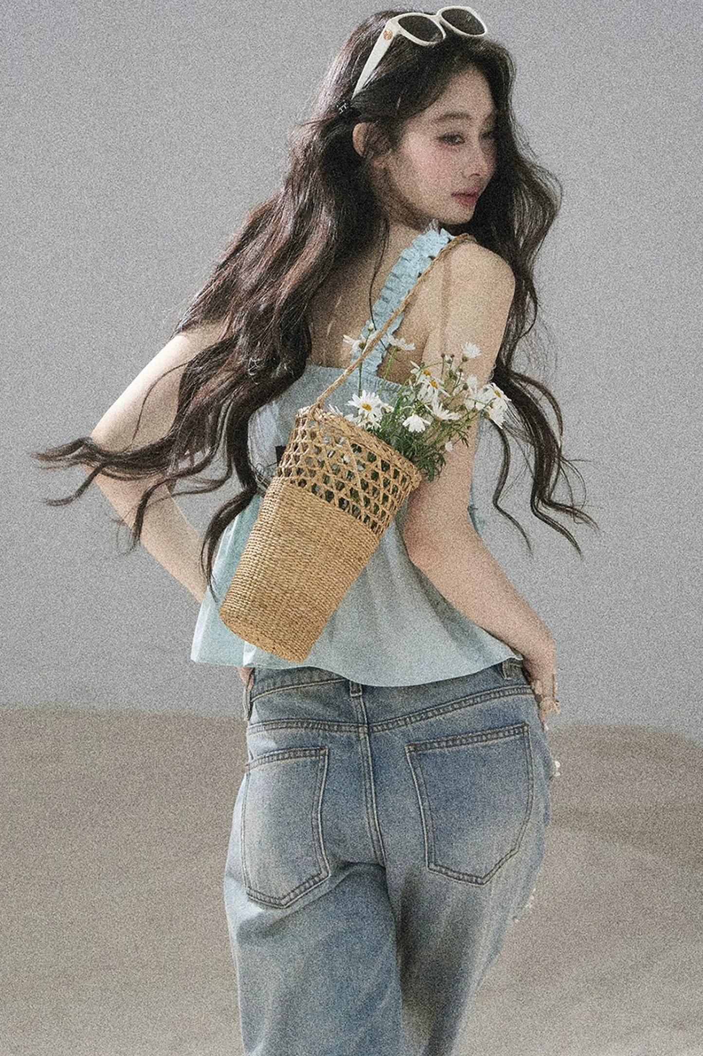 French Pleated Summer Blouse
