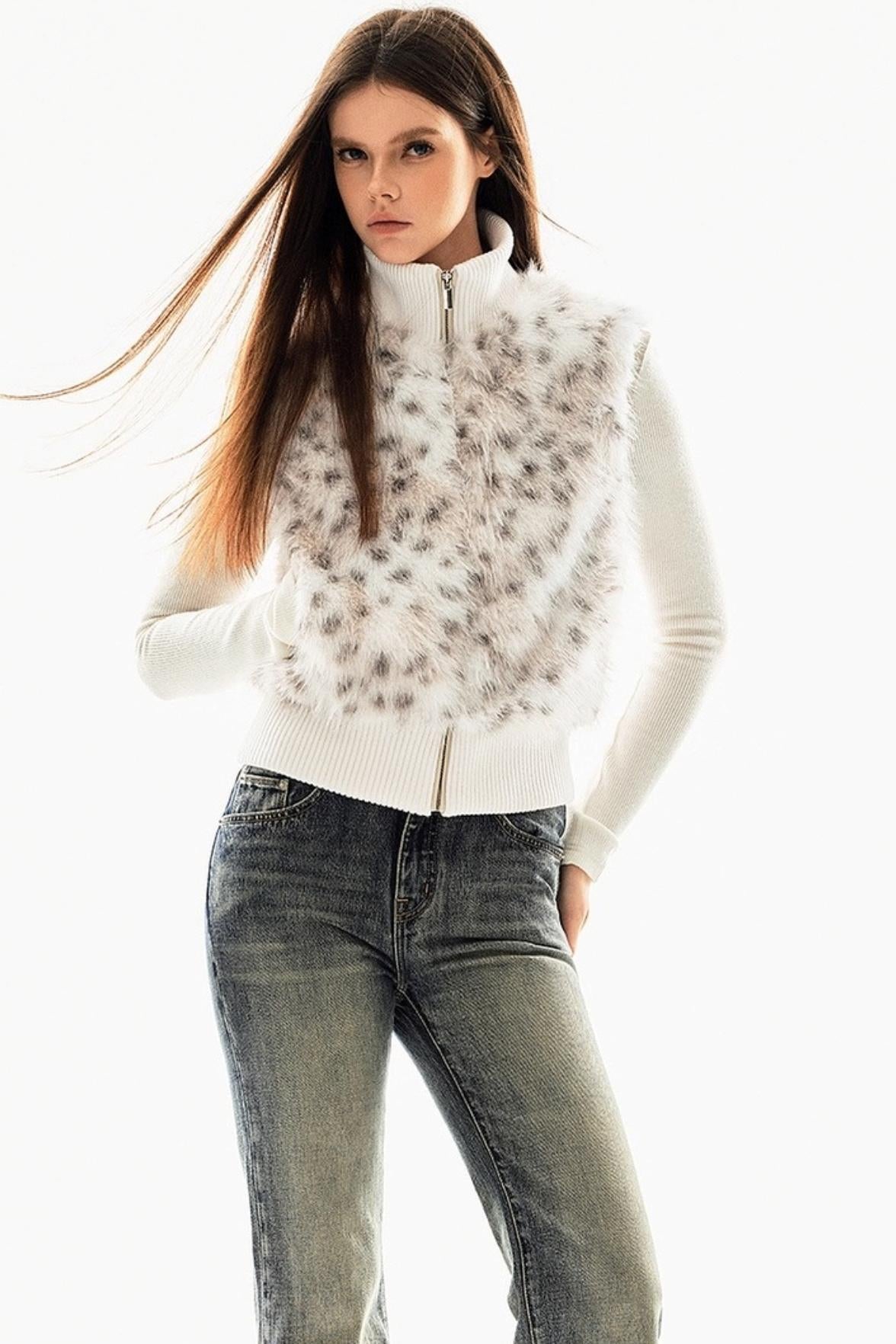 Leopard Print Patchwork Jacket