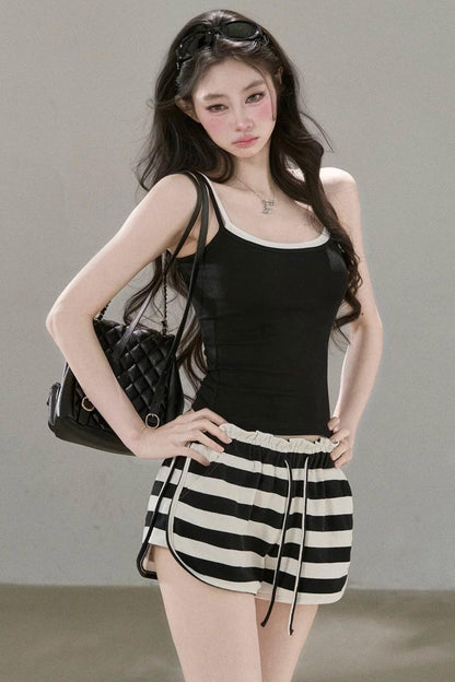 Contrasting Mesh Camisole Top