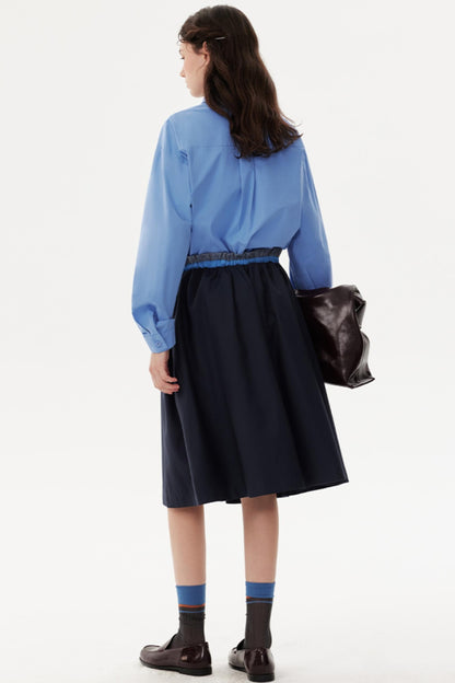 Blue Autumn Layered Casual Shirt