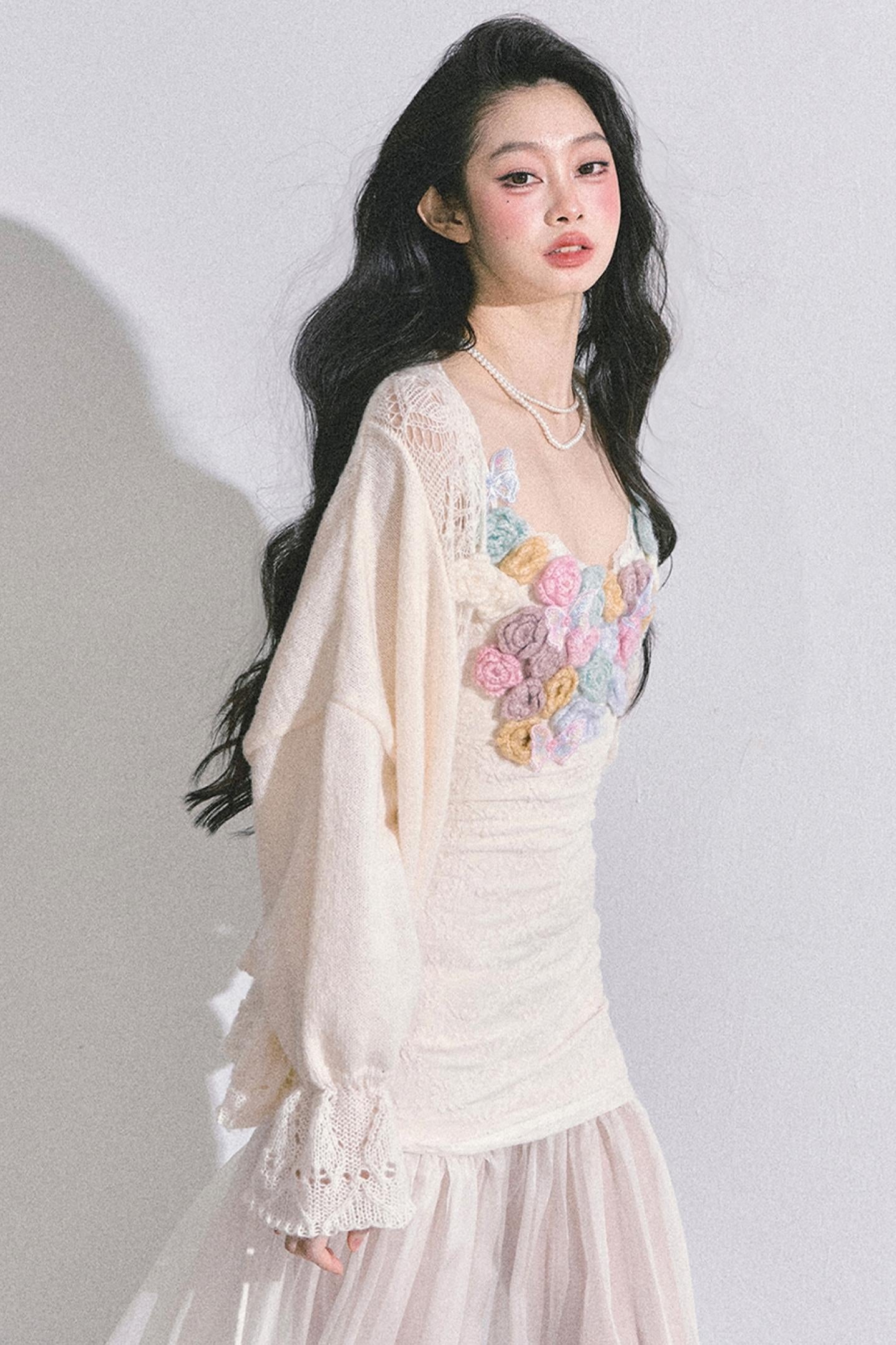 Autumn Floral Slip Dress Set-Up