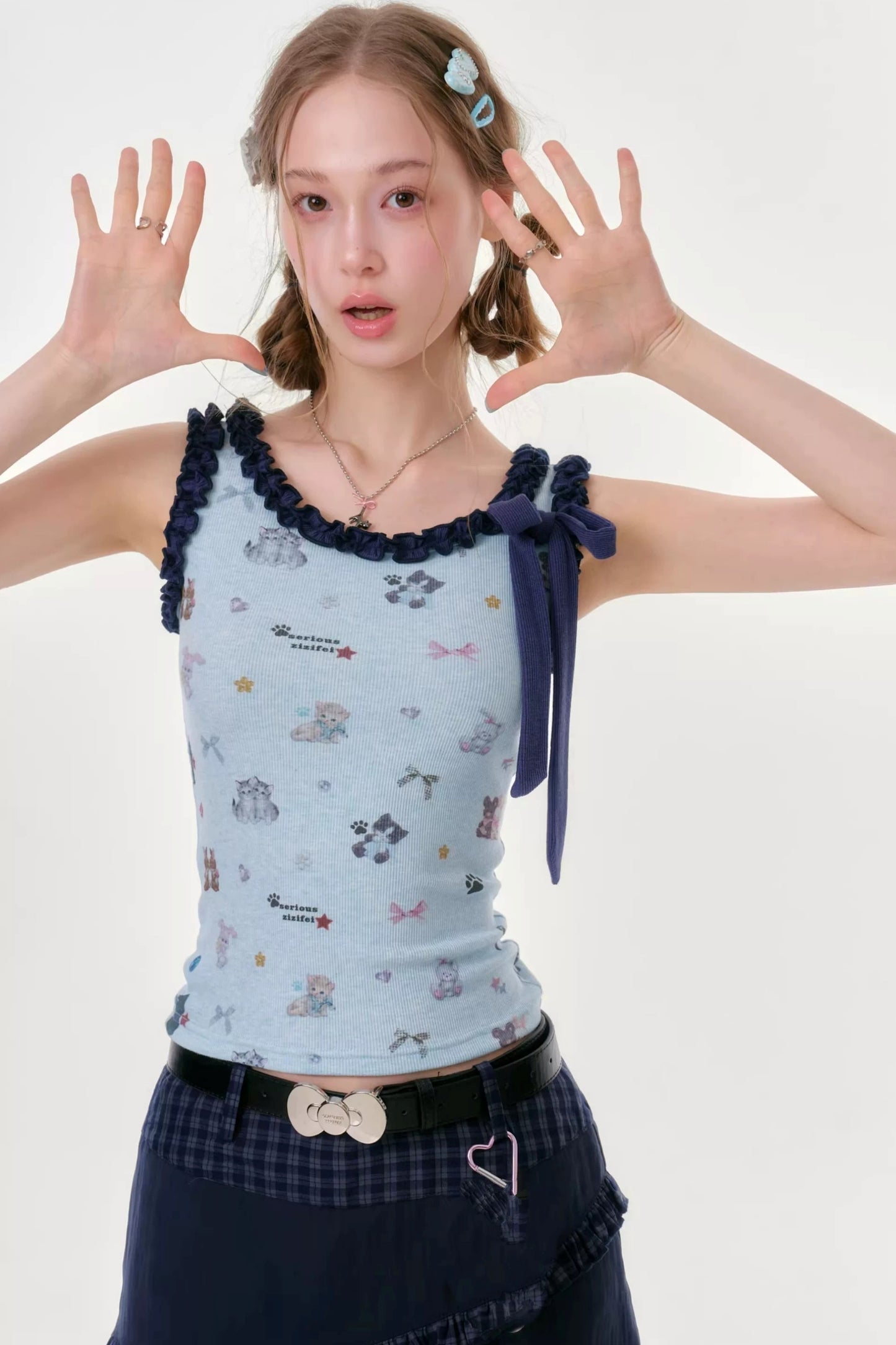 Cat Paradise Ruffled Camisole