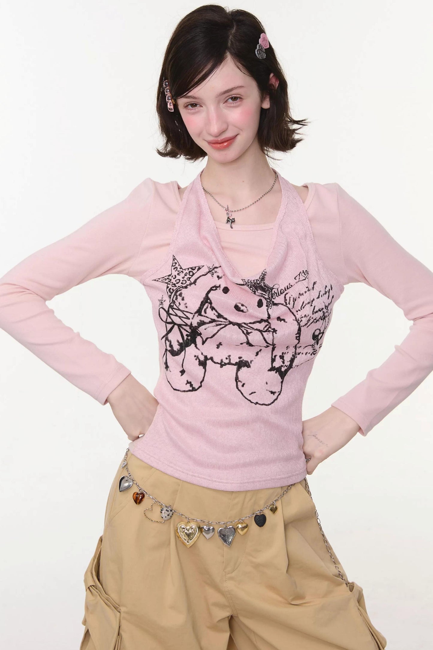 Rabbit Shadow Halter Top