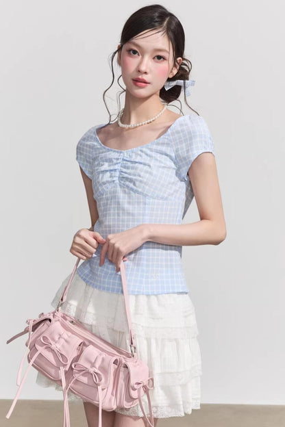 Plaid Summer Slim Top