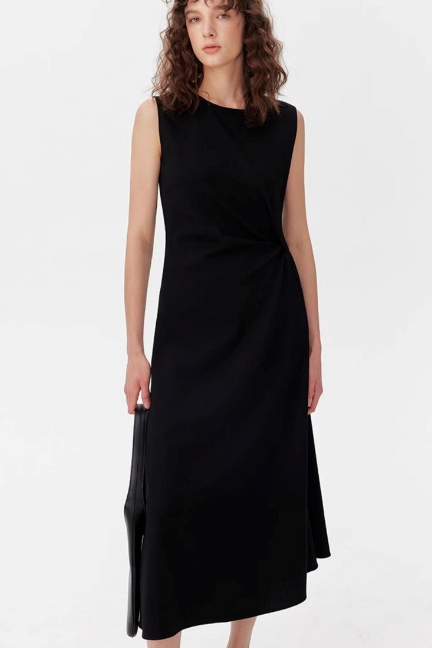 Black Knot Waist Dress