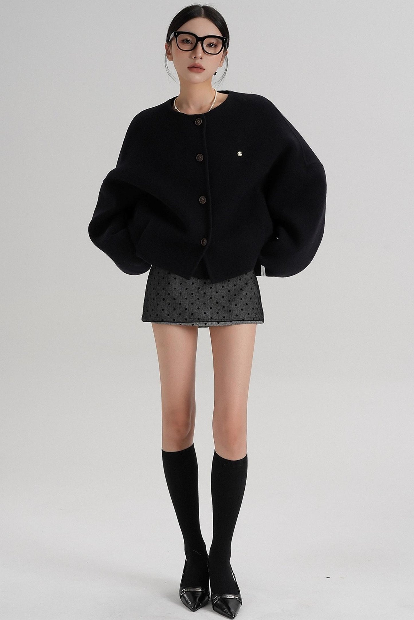 High Waist Wool Jacket