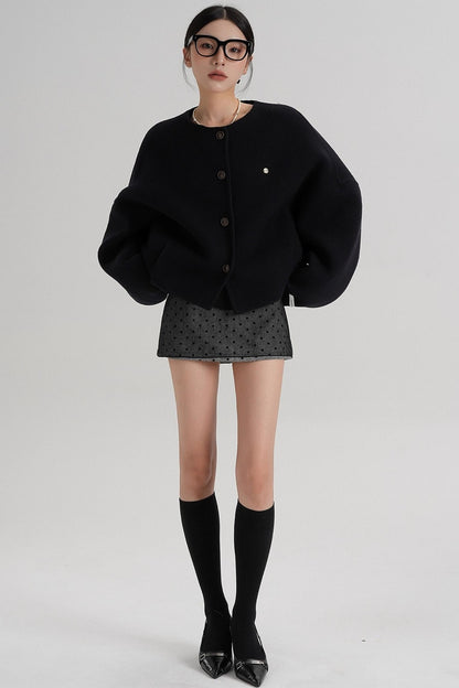 High Waist Wool Jacket