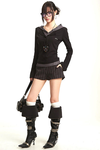 Vintage Polka Dot Long Sleeve T-Shirt