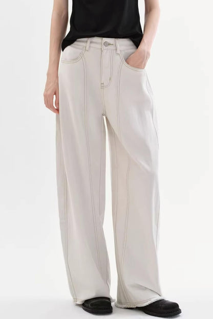 Minimalist Drape Wide-Leg Jeans