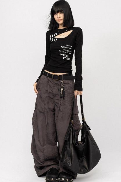 Black Hollow Long Sleeve T-Shirt