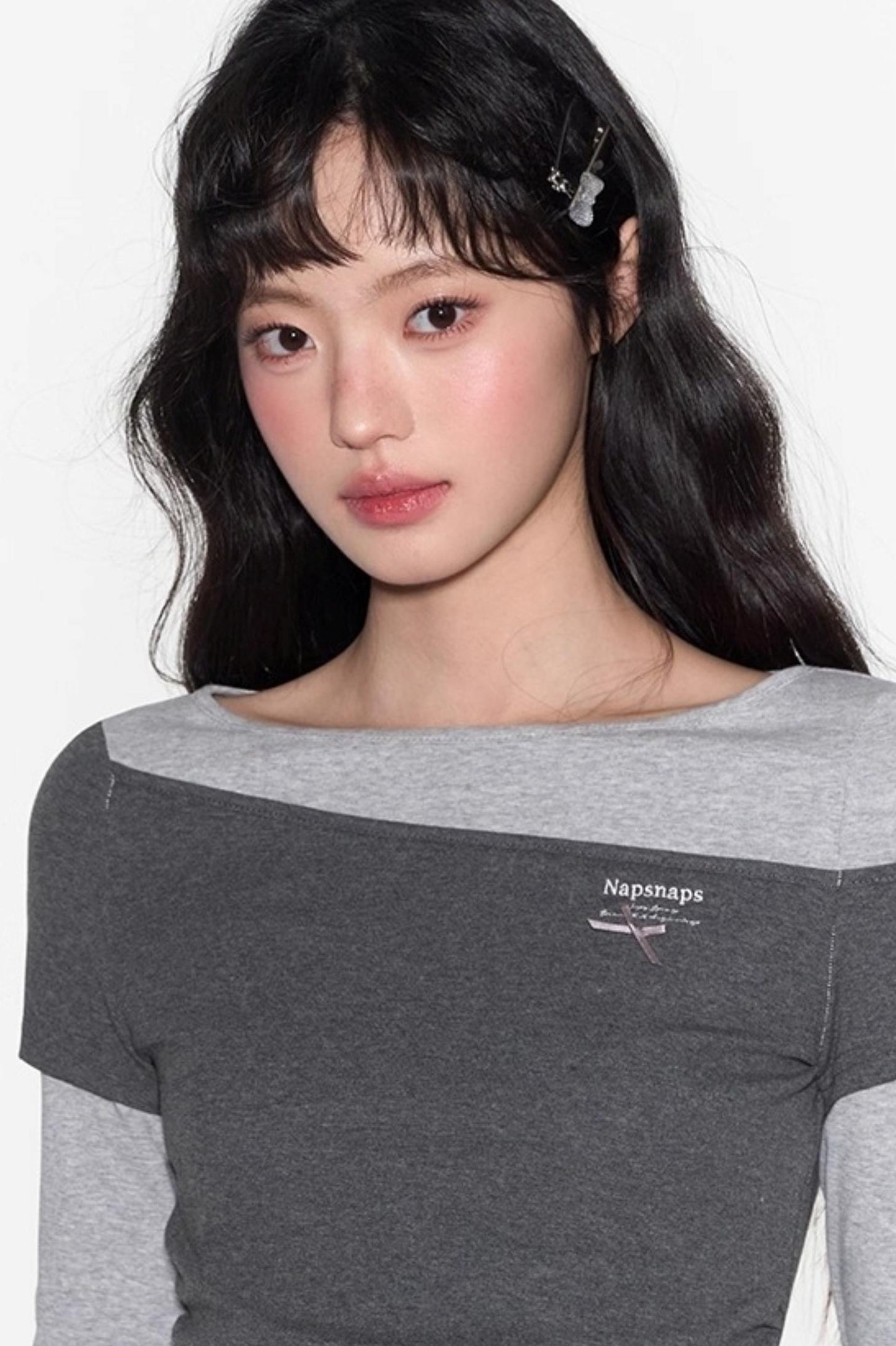 Slim Patchwork Long-sleeved Top