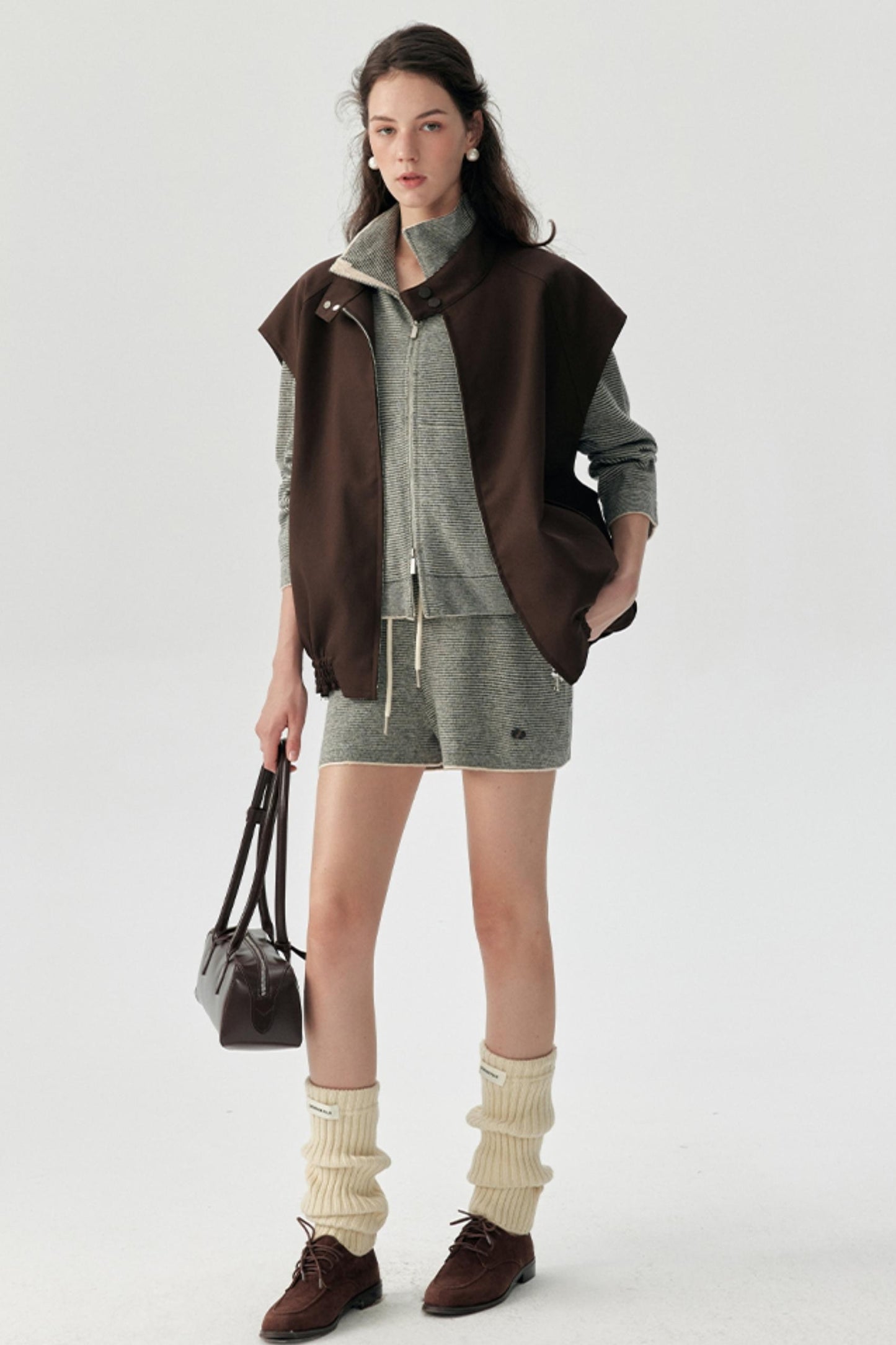 Casual Wide-Shoulder Layering Vest