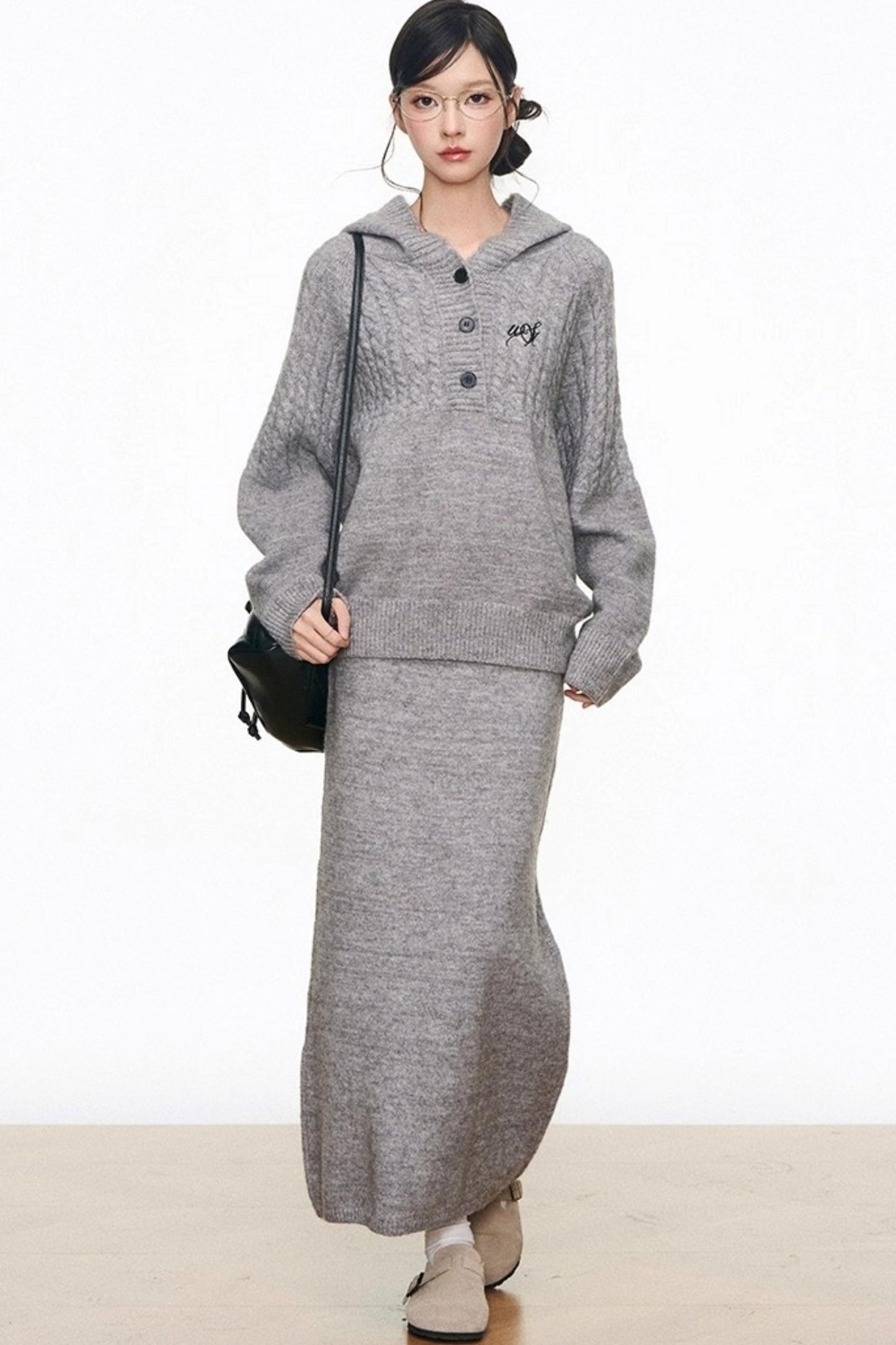 Gray Wool Blazer Set-Up