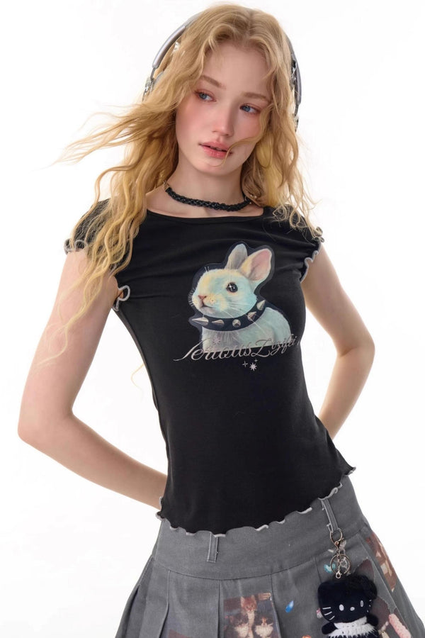 Black Rabbit Slim Top