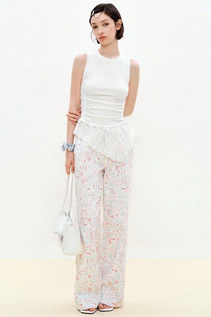 Summer Lace Asymmetrical Vest