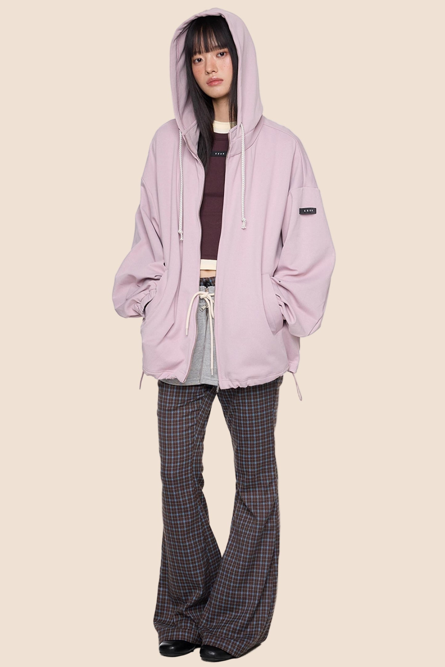 Vintage Drawstring Hoodie Jacket