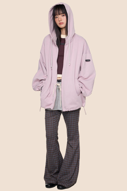 Vintage Drawstring Hoodie Jacket