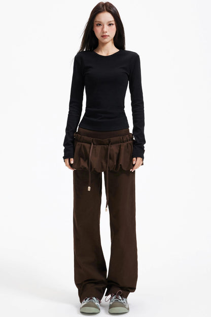 Slim Round Neck Long Sleeve Knitwear