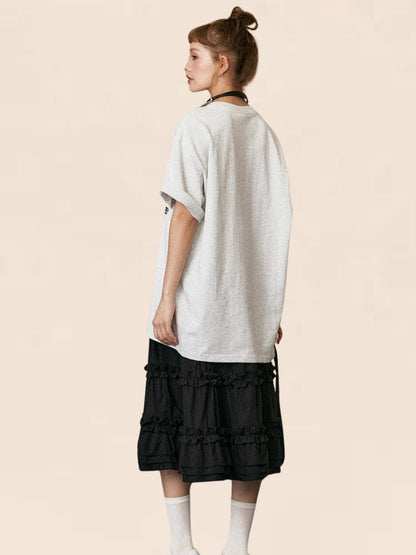 Street Loose Mid-Sleeve Top