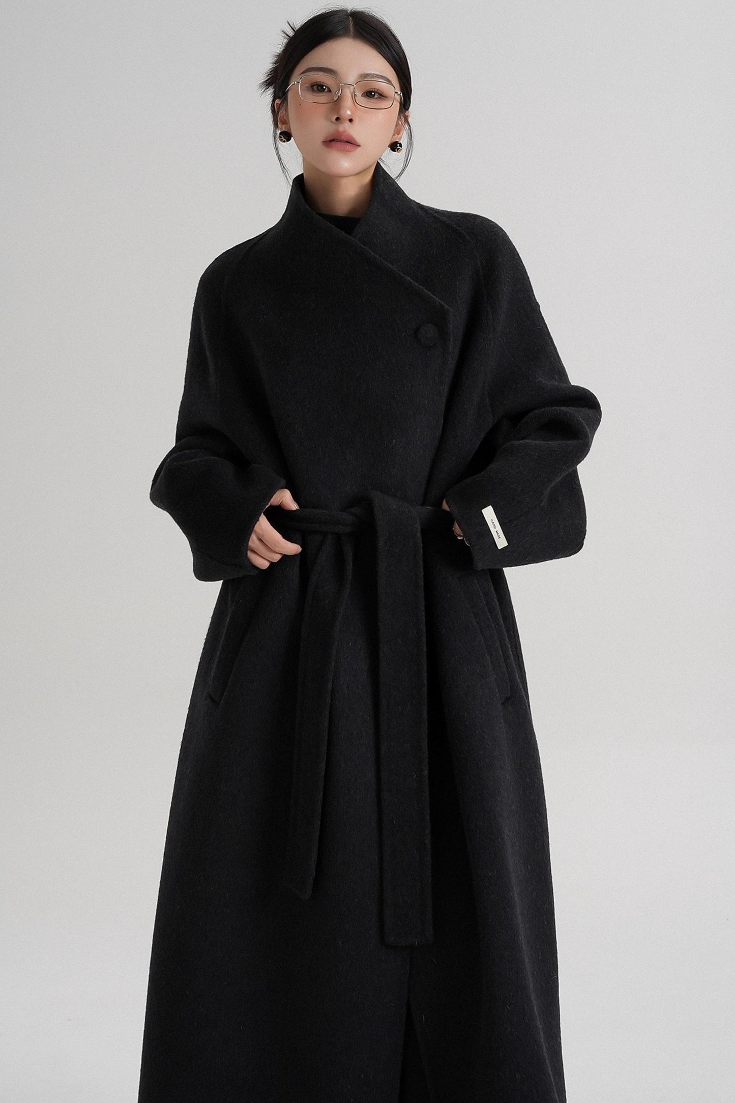 Cross-Body Wool Coat